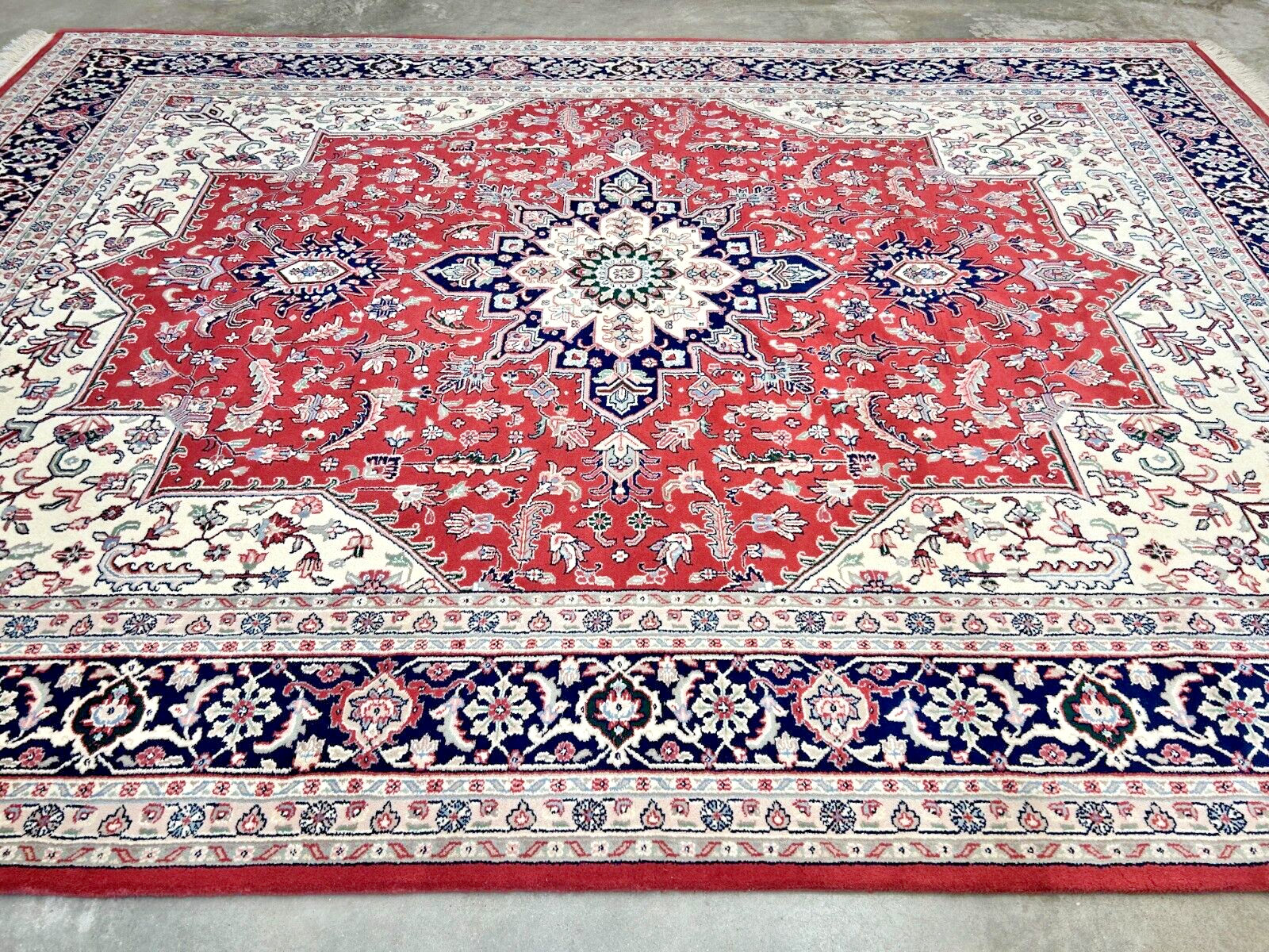 9' x 12' Hand-Knotted 100% Wool Carpet - Herize Design Area Rug