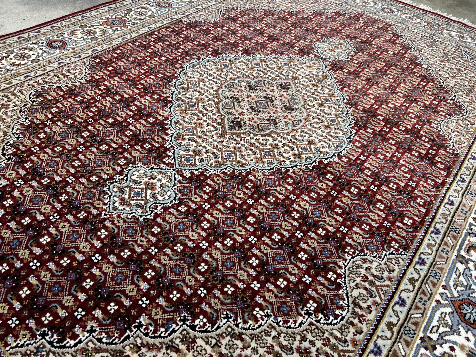 5'8"x7'8" Hand-Knotted 100% Wool Pile Tabrize Design Carpet - Area Rug