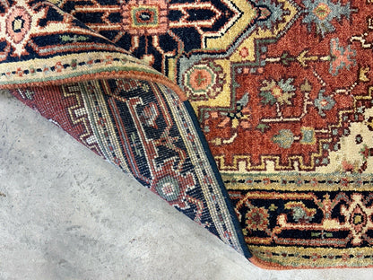 3’x5’1” Hand-Knotted 100% Wool Indoserapi Area Rug - Carpet