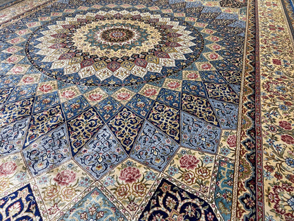 6'x9' Exquisite Hand-Knotted 100% Silk Oriental Rug