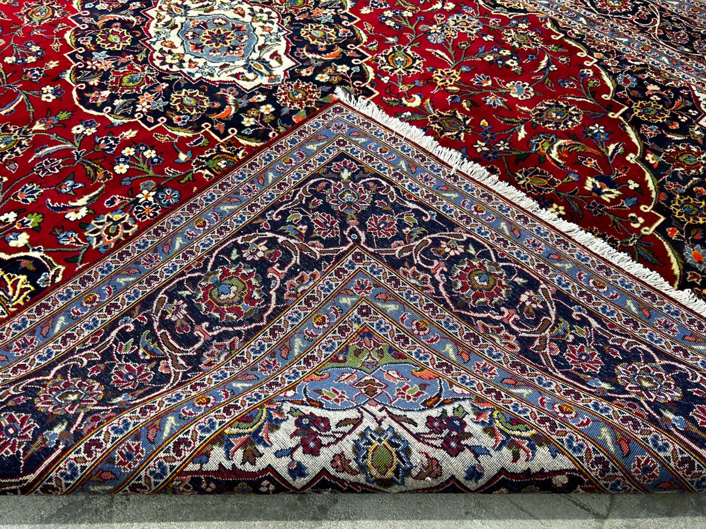 8'2"x12'4" Hand-Knotted 100% Wool Pile Kashane Area Rug - Carpet