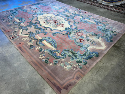 8'9"x11'10" Hand-Knotted 100% Wool Pile Oriental Rug  (Some stains on the Rug)