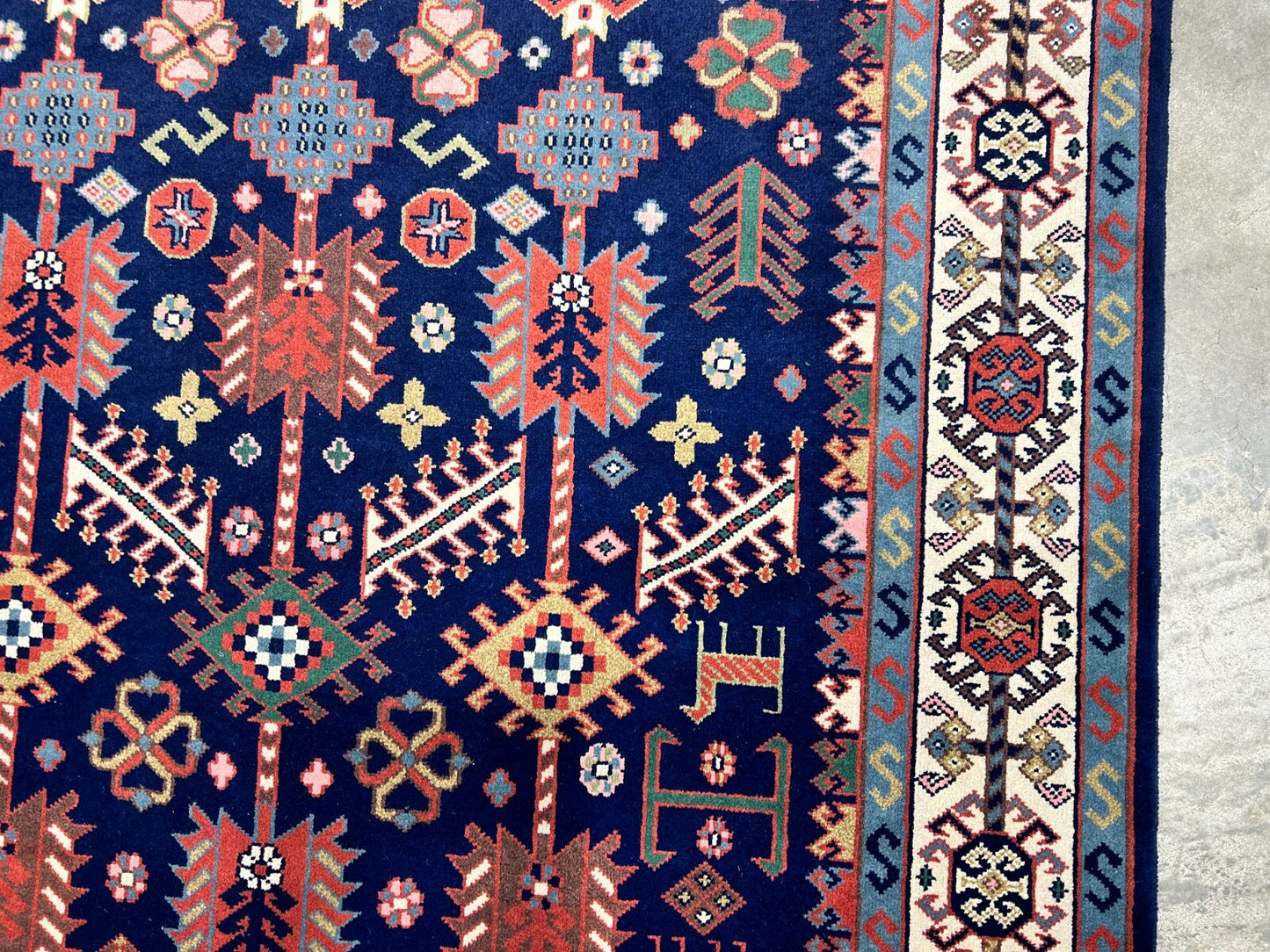 5'10"x8'9" Hand-Knotted 100% Wool Carpet - Kazak Area Rug