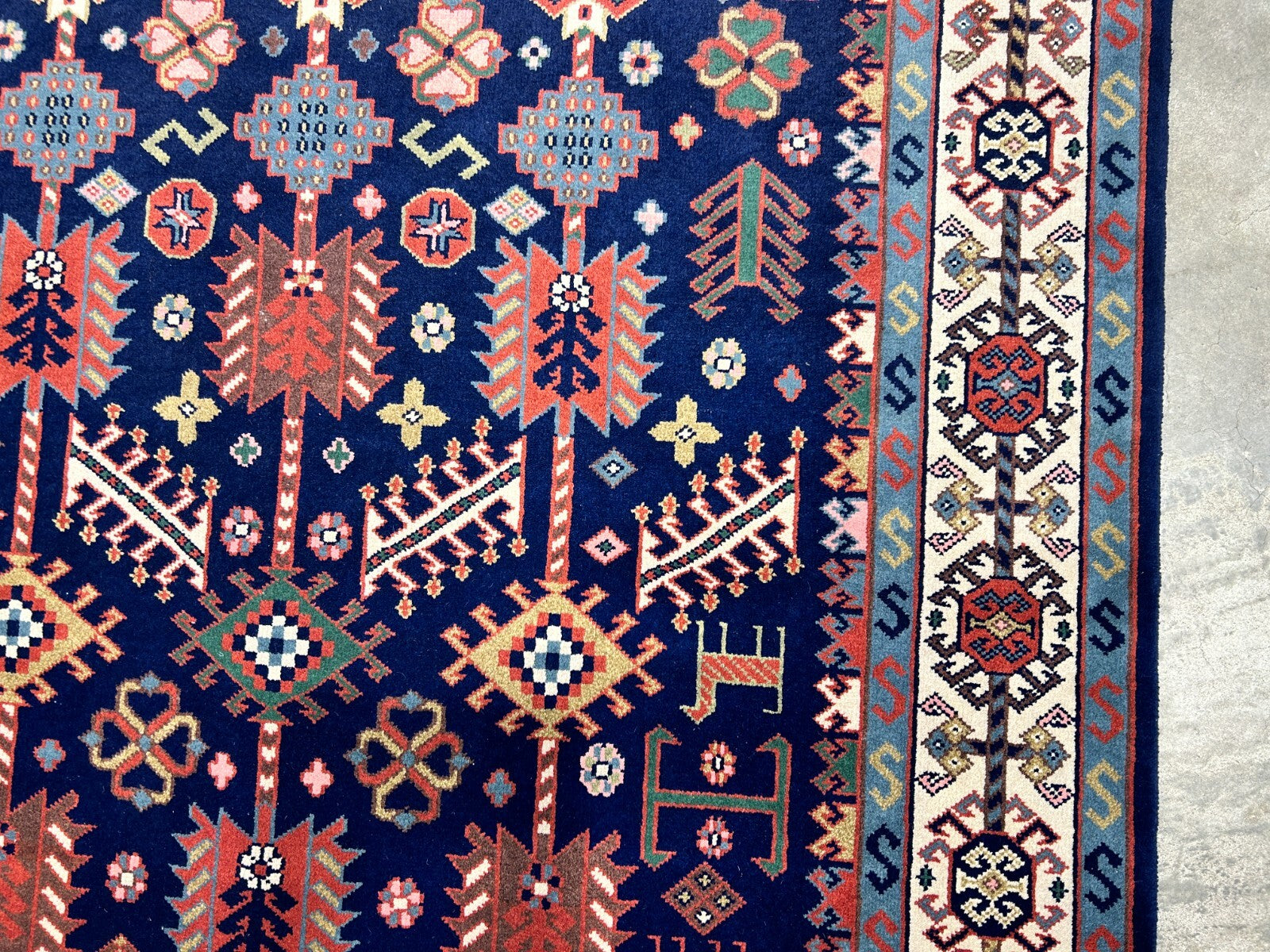 5'10"x8'9" Hand-Knotted 100% Wool Carpet - Kazak Area Rug