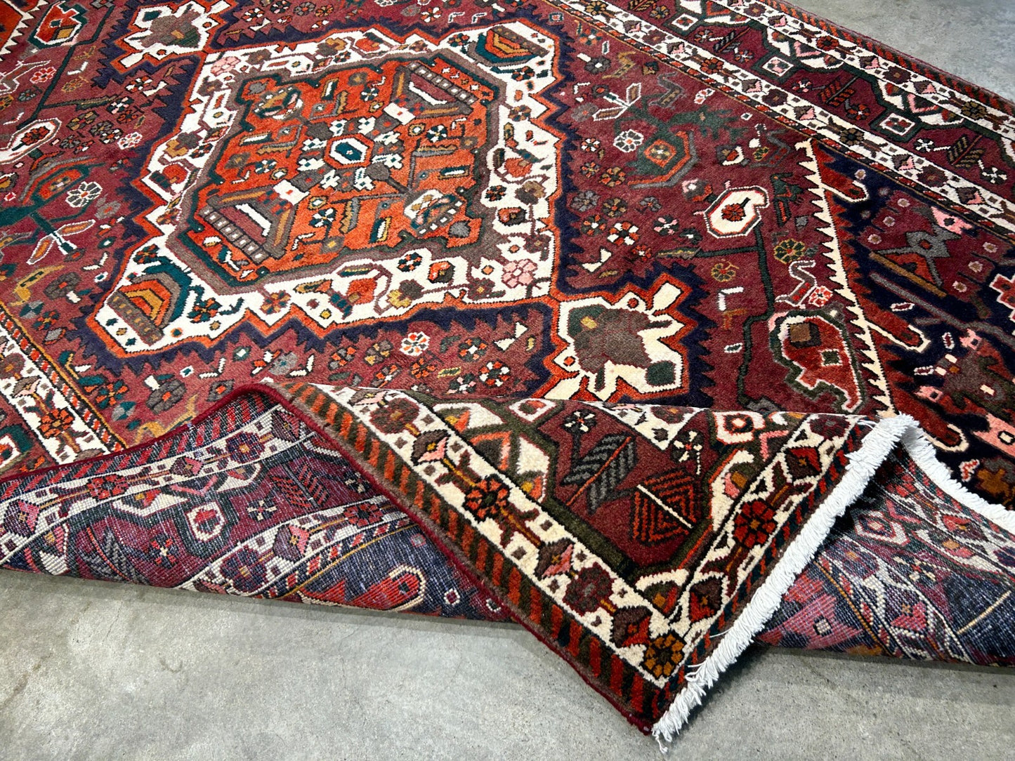 6'5"x9'9" Hand-Knotted 100% Wool Pile Bakhtiarie Carpet - Area Rug