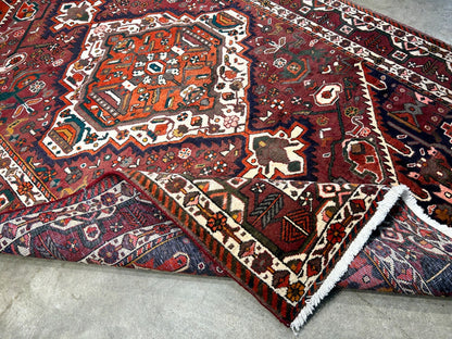 6'5"x9'9" Hand-Knotted 100% Wool Pile Bakhtiarie Carpet - Area Rug