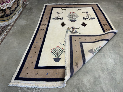 6’5”x9’6” Hand-Knotted 100% Wool Pile Oriental Area Rug - Carpet