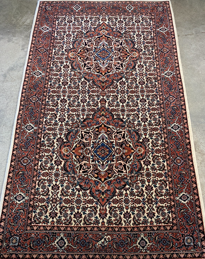3'1"x5'1'' Hand-Knotted 100% Wool Pile Formal Bidjare Area Rug - Carpet