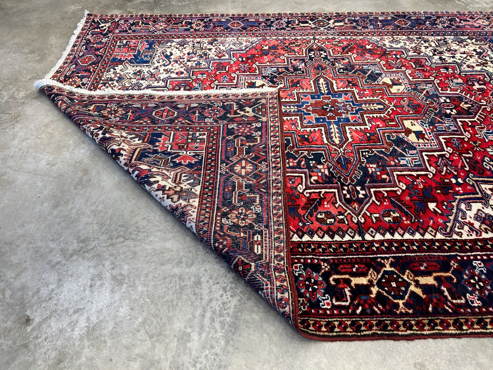 7'2"x10'1" Hand-Knotted 100% Wool Herize Carpet - Area Rug