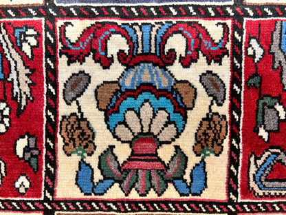 6'9"x9'5" Hand-Knotted 100% Lamb Wool Bakhtiarie Carpet - Area Rug