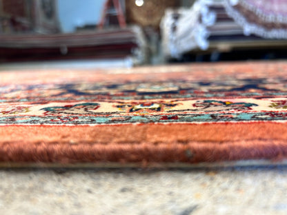 6'9"x10'2" Fine Hand-Knotted Wool & Silk Blend Tabrize Carpet - Area Rug