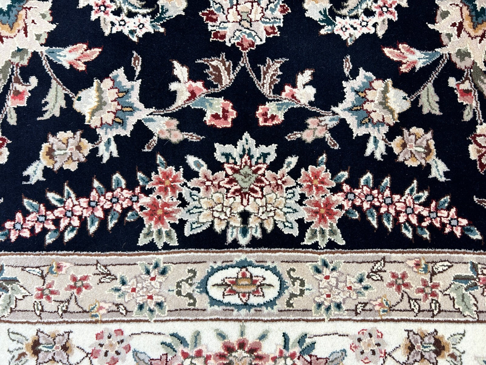 9'x12' Hand-Knotted Wool & Silk Pile Sinopersian Carpet - Area Rug