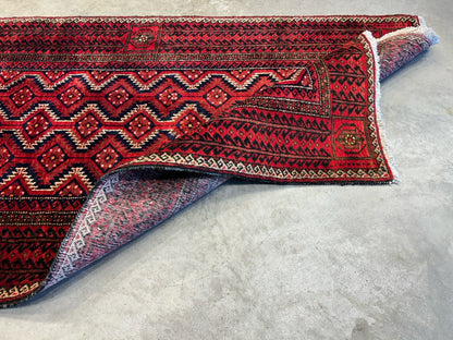 3’3”x6’2” Hand-Knotted 100% Wool Balouchi Area Rug - Carpet