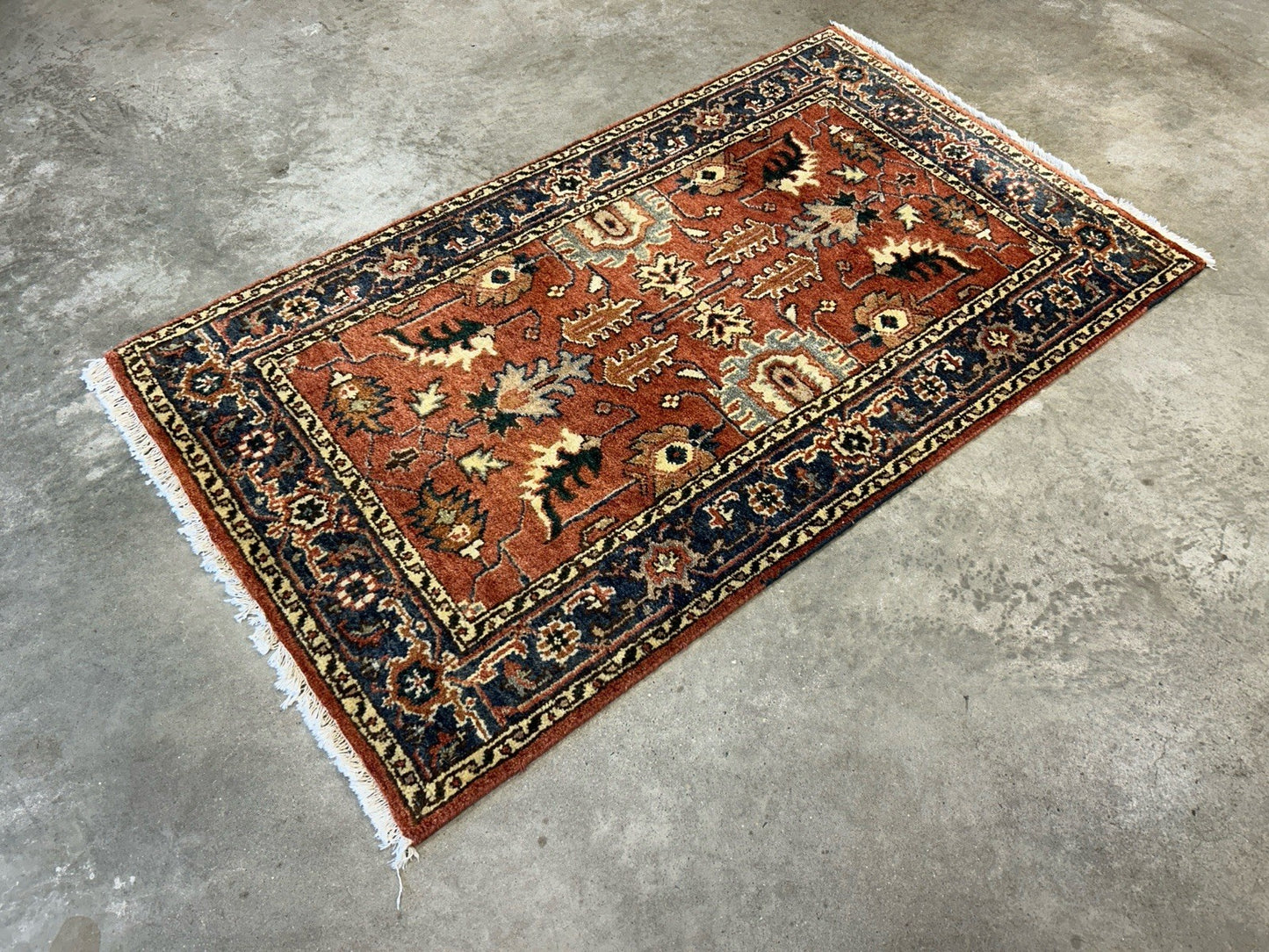 3’1”x5’1” Hand-Knotted 100% Wool Indoserapi Area Rug - Carpet