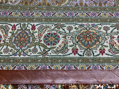 5'x6'8" Fine Hand-Knotted Wool & Silk Blend Tabrize Mahi Carpet - Area Rug