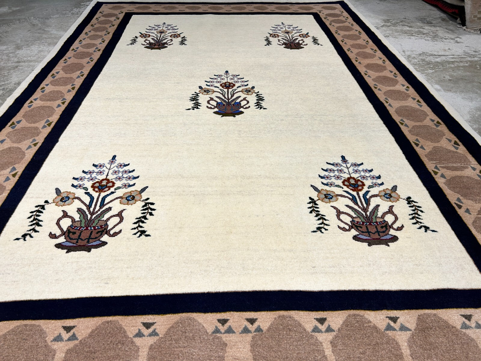 6'4"x9'5" Hand-Knotted 100% Wool Carpet - Gabeh Area Rug