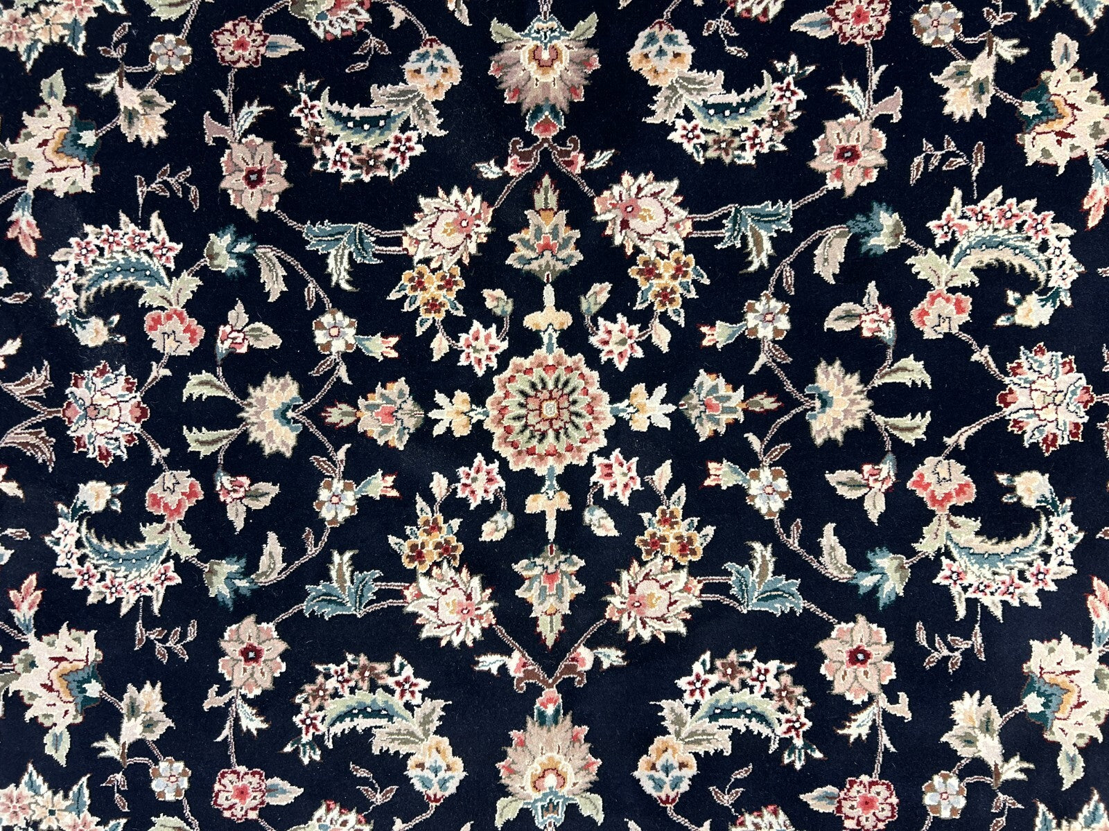 9'x12' Hand-Knotted Wool & Silk Pile Sinopersian Carpet - Area Rug