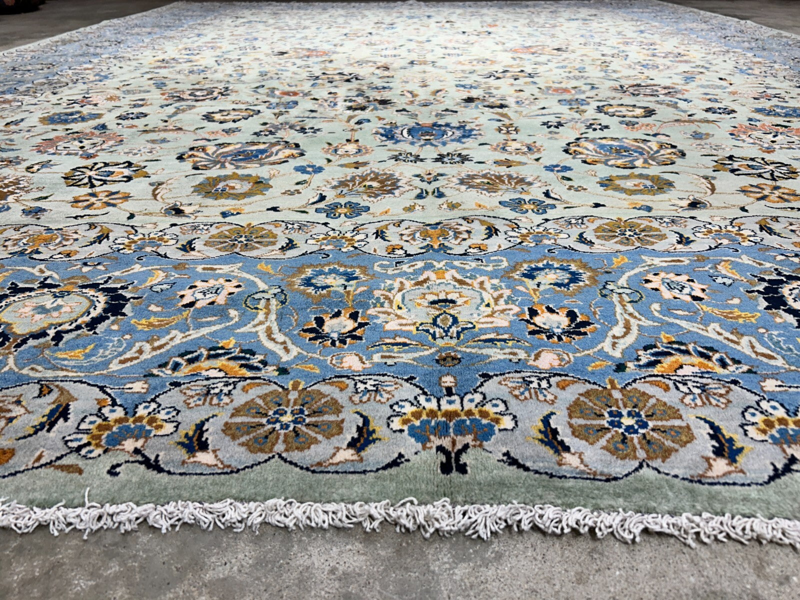 10'6"x14'6" Hand-Knotted 100% Wool Pile Kashane Rug