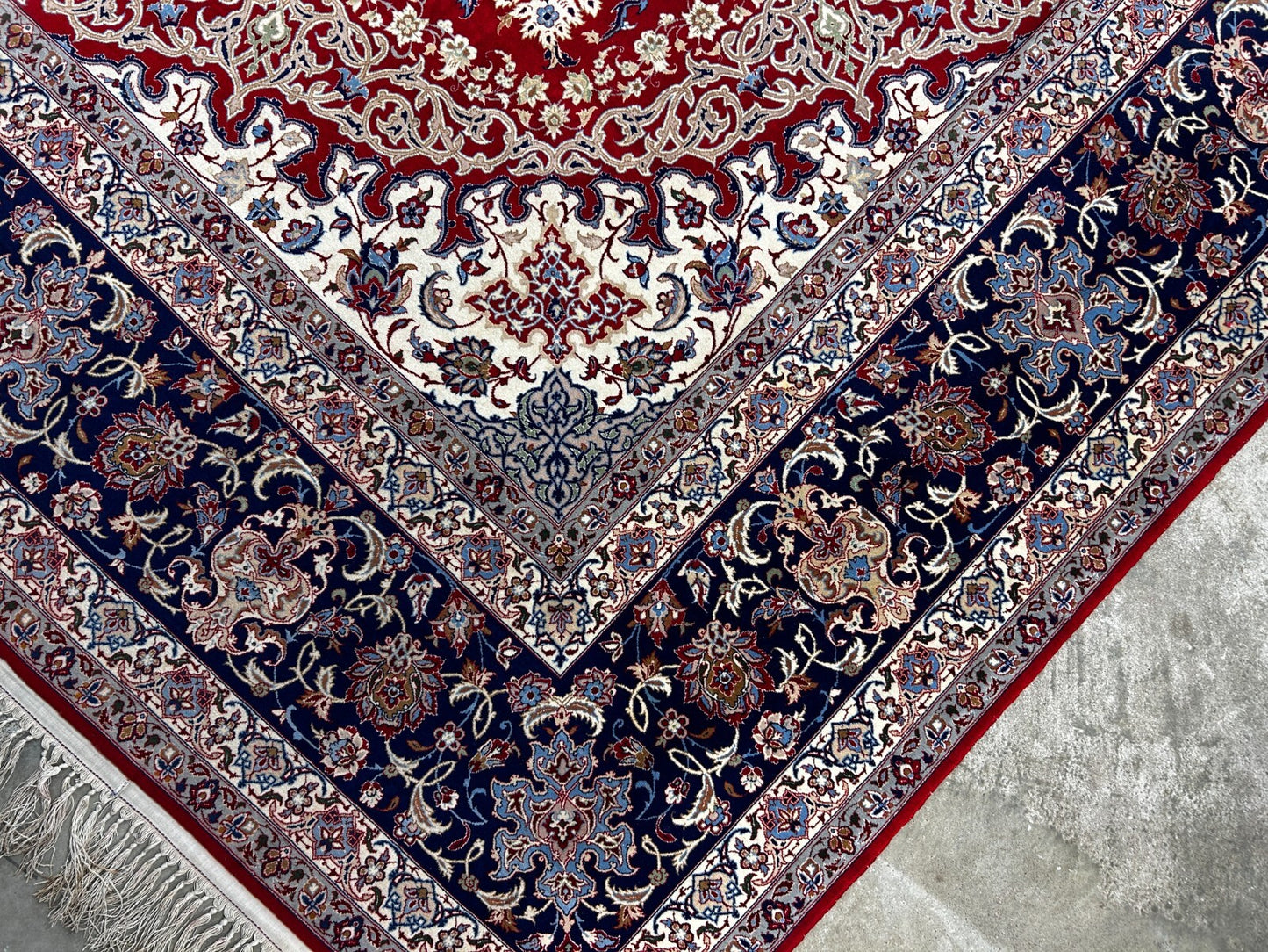 8'10"x12'4" Extra Fine Hand-Knotted Wool & Silk Isfahane Zolfaghari Rug