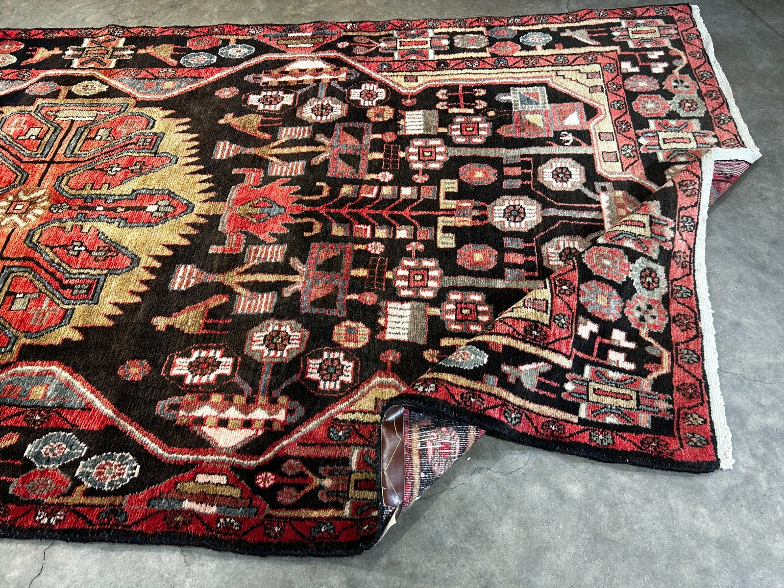 4'9" x 10'8" Hand-Knotted 100% Wool Pile Nahavande Area Rug - Carpet