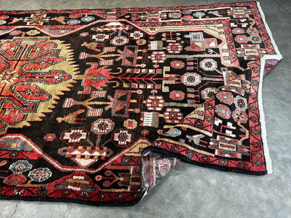4'9" x 10'8" Hand-Knotted 100% Wool Pile Nahavande Area Rug - Carpet