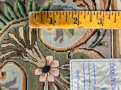 6'9"x9'10" Extra-Fine Hand-Knotted Wool & Silk Blend Tabrize Carpet - Area Rug