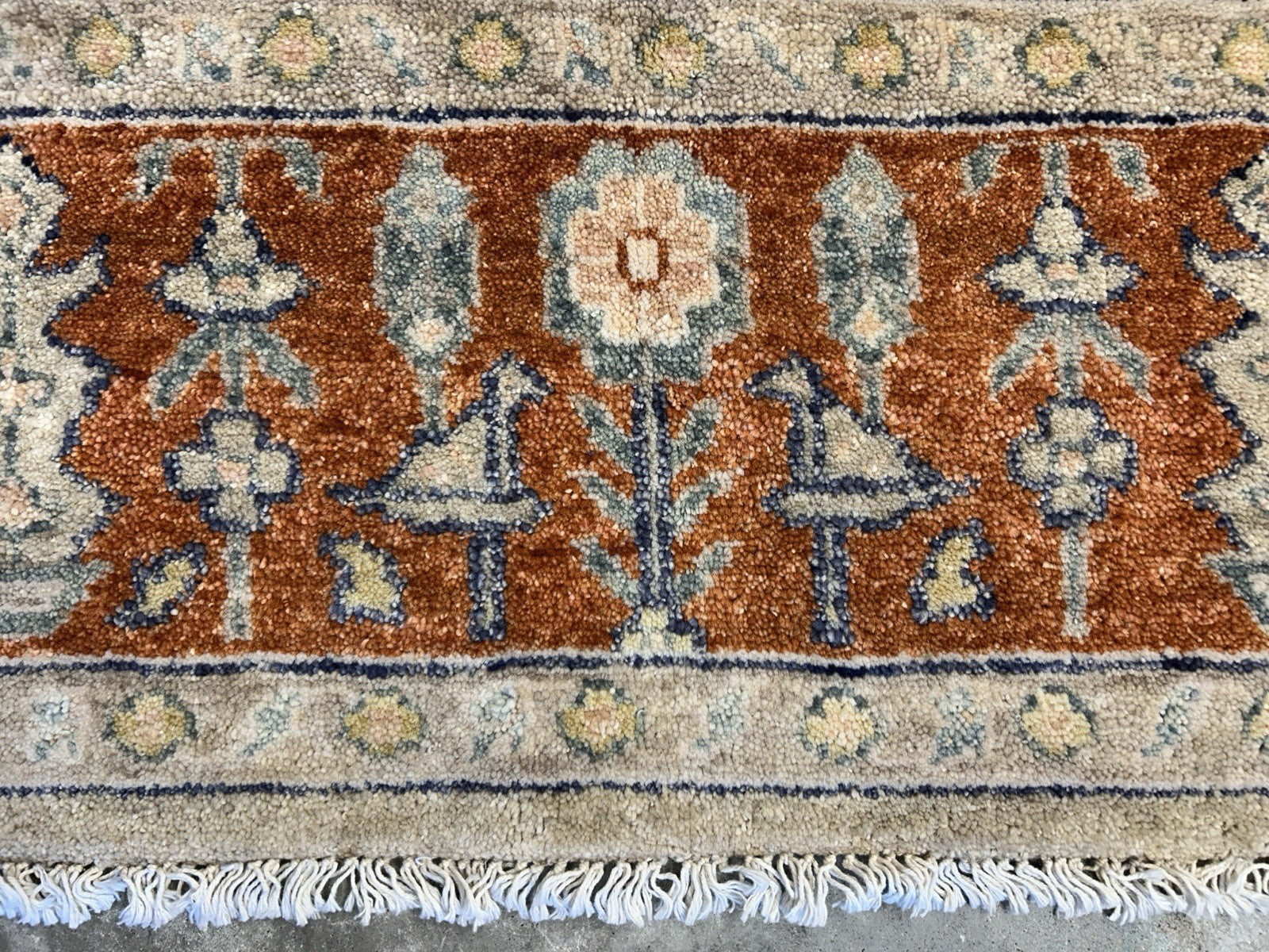 7’10”x9’11” Hand-Knotted 100% Wool Pile Indoserapi Area Rug - Carpet