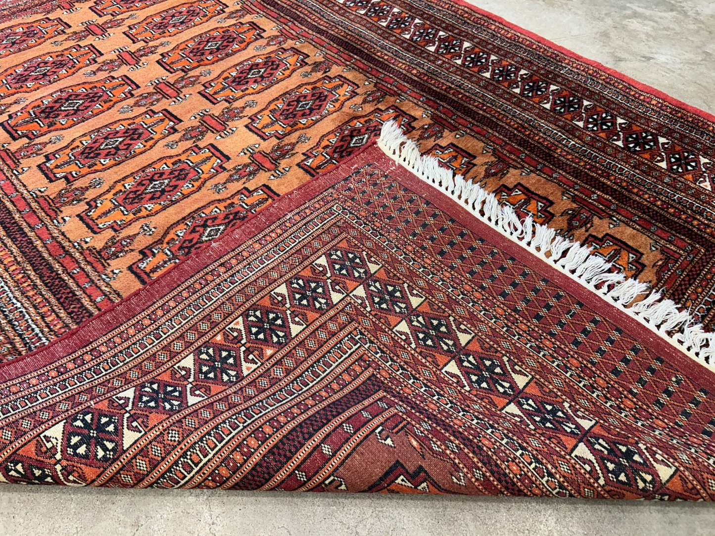 4'2"x6' Hand-Knotted 100% Wool Bokhara Area Rug - Carpet