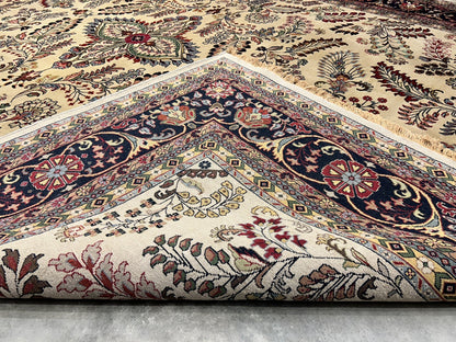 9'x12' Hand-Knotted 100% Lamb Wool Pile Sarouk Carpet - Area Rug