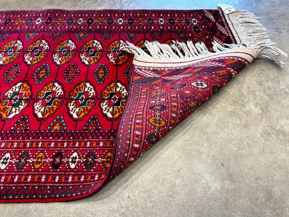 2'8"x3'10" Hand-Knotted 100% Wool Pile Bokhara Rug