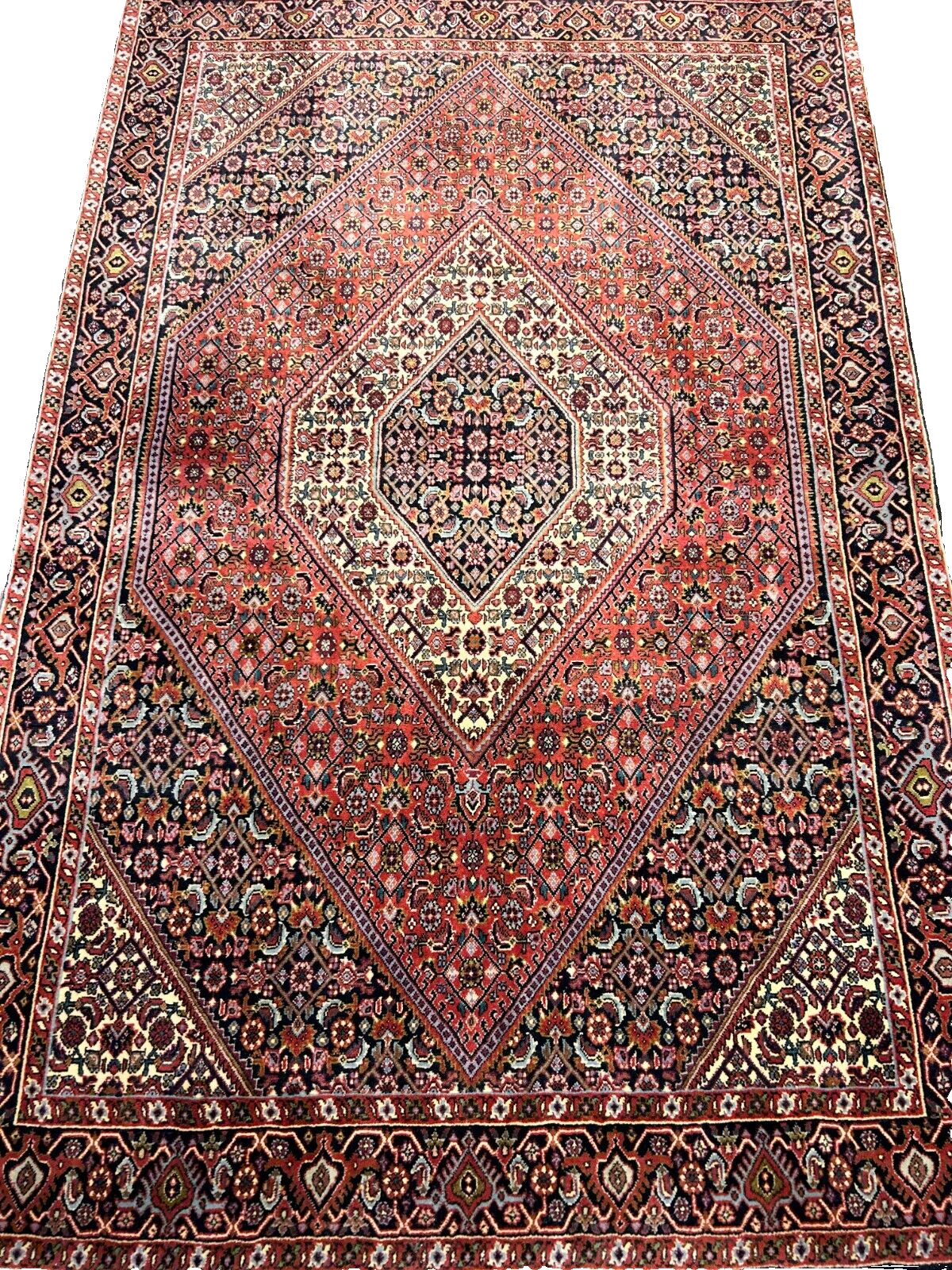 3'8"x5'8" Hand-Knotted 100% Wool Bidjare Carpet - Area Rug