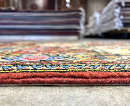 3'5"x5'2" Hand-Knotted 100% Lamb Wool Bakhtiarie Carpet - Area Rug