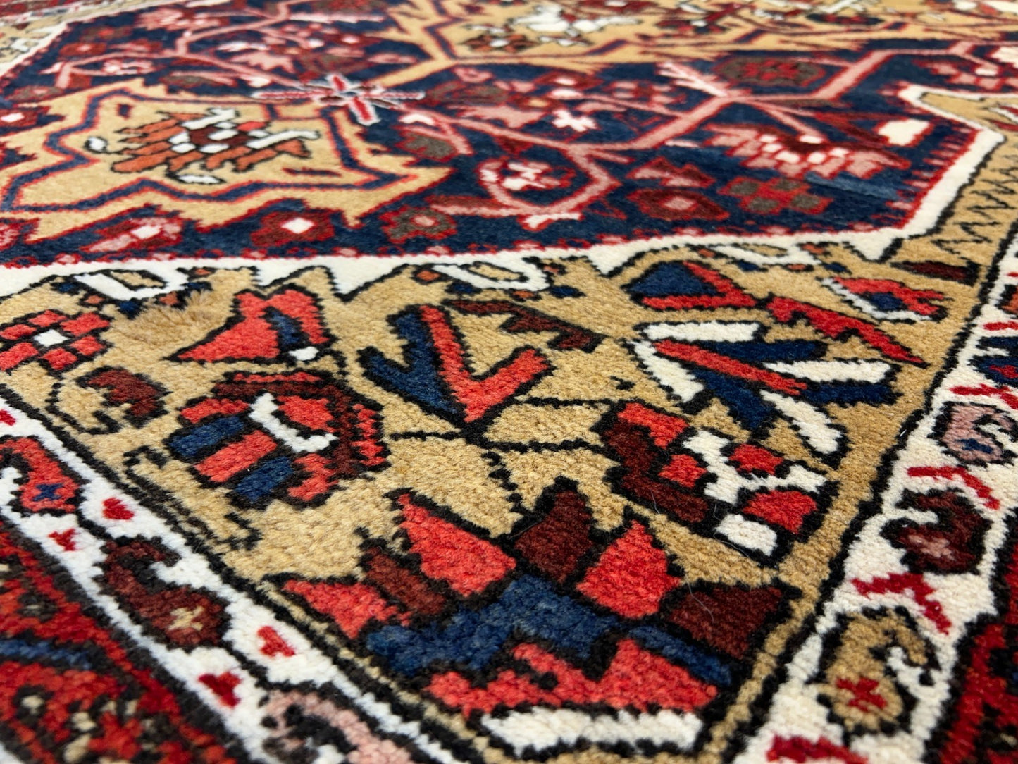 4'6"x7'4" Hand-Knotted 100% Wool Pile Herize Area Rug - Carpet