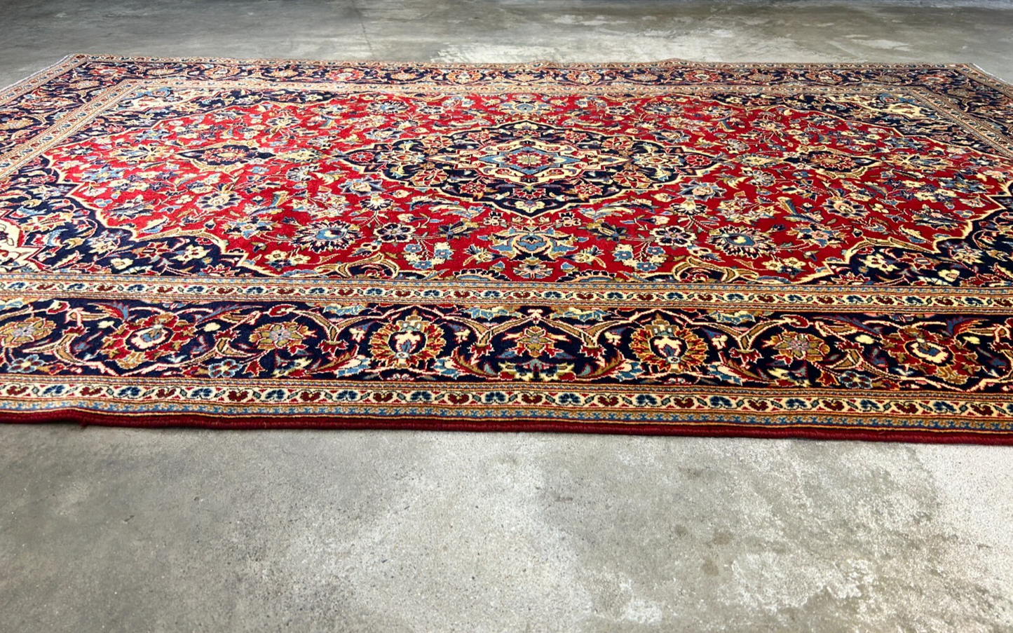 6'5"x10'6'' Hand-Knotted 100% Wool Pile Kashane Area Rug - Area Carpet