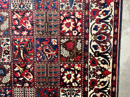 7'2"x10'2" Hand-Knotted 100% Lamb Wool Bakhtiarie Carpet - Area Rug