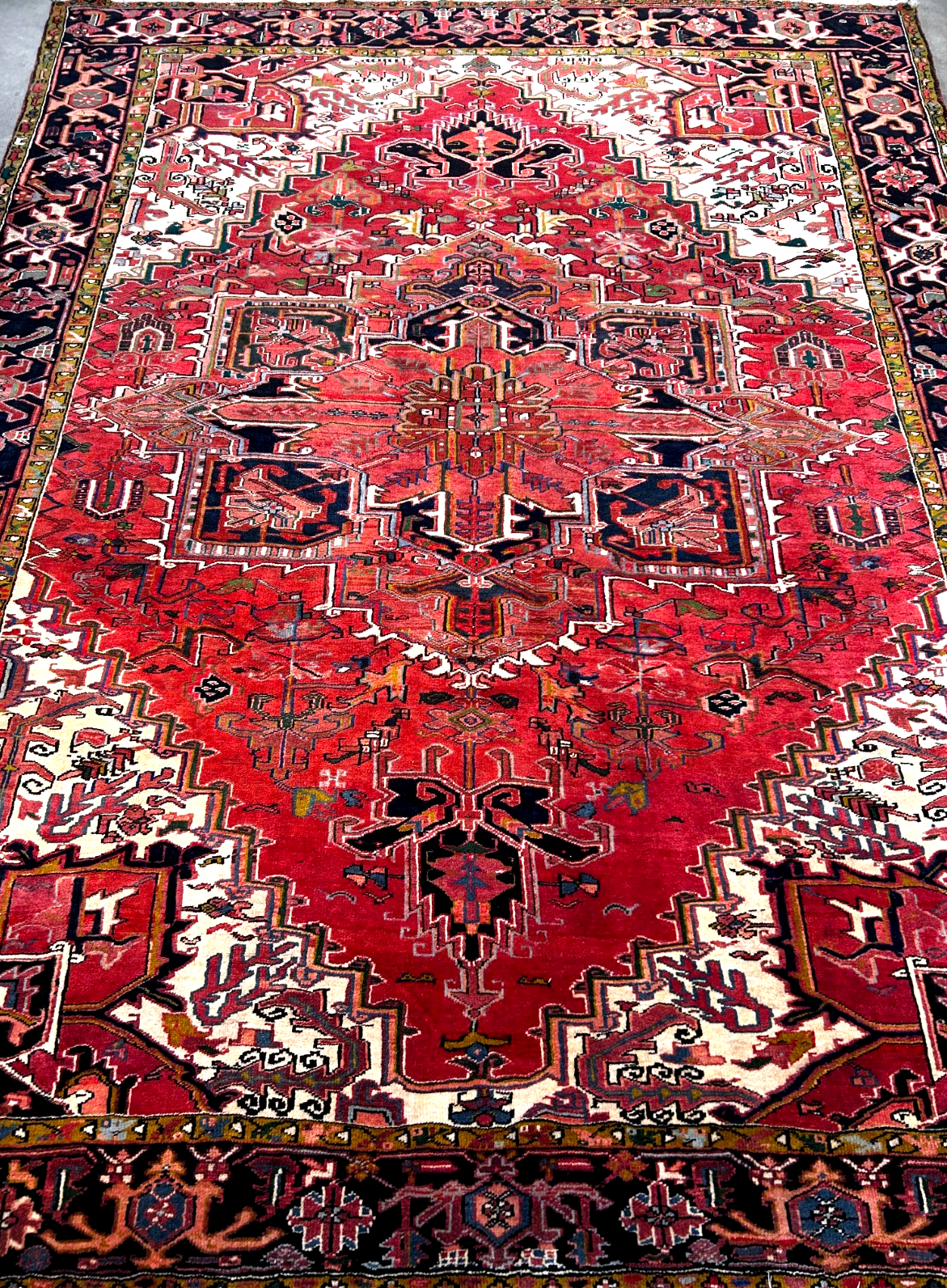 8'3" x 10'6'' Hand-Knotted 100% Wool Pile Herize Area Rug - Carpet