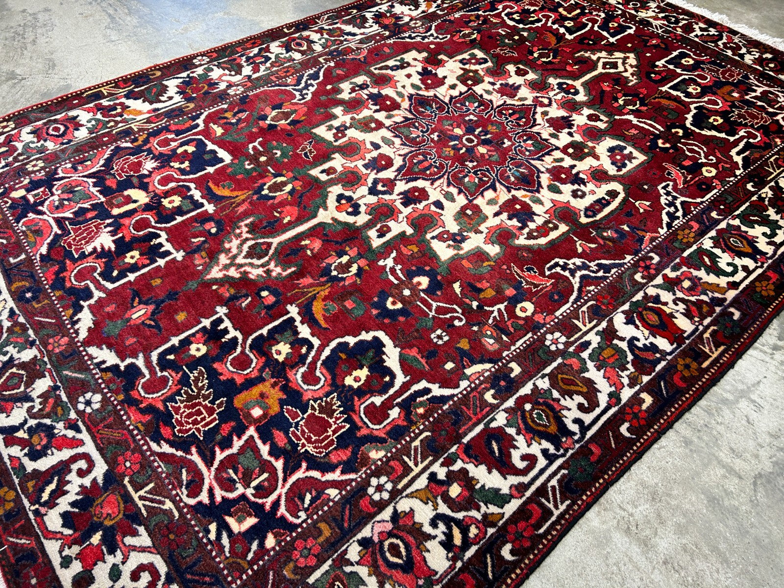 6'8"x9'9" Hand-Knotted 100% Wool Pile Bakhtiarie Carpet - Area Rug