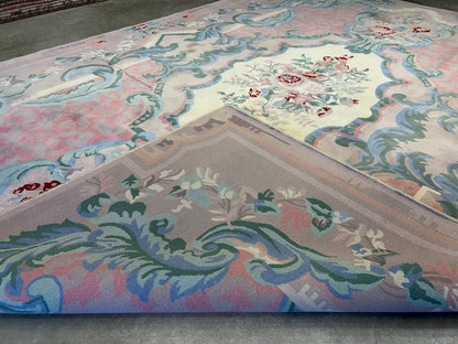 8'9"x11'10" Hand-Knotted 100% Wool Pile Oriental Rug  (Some stains on the Rug)