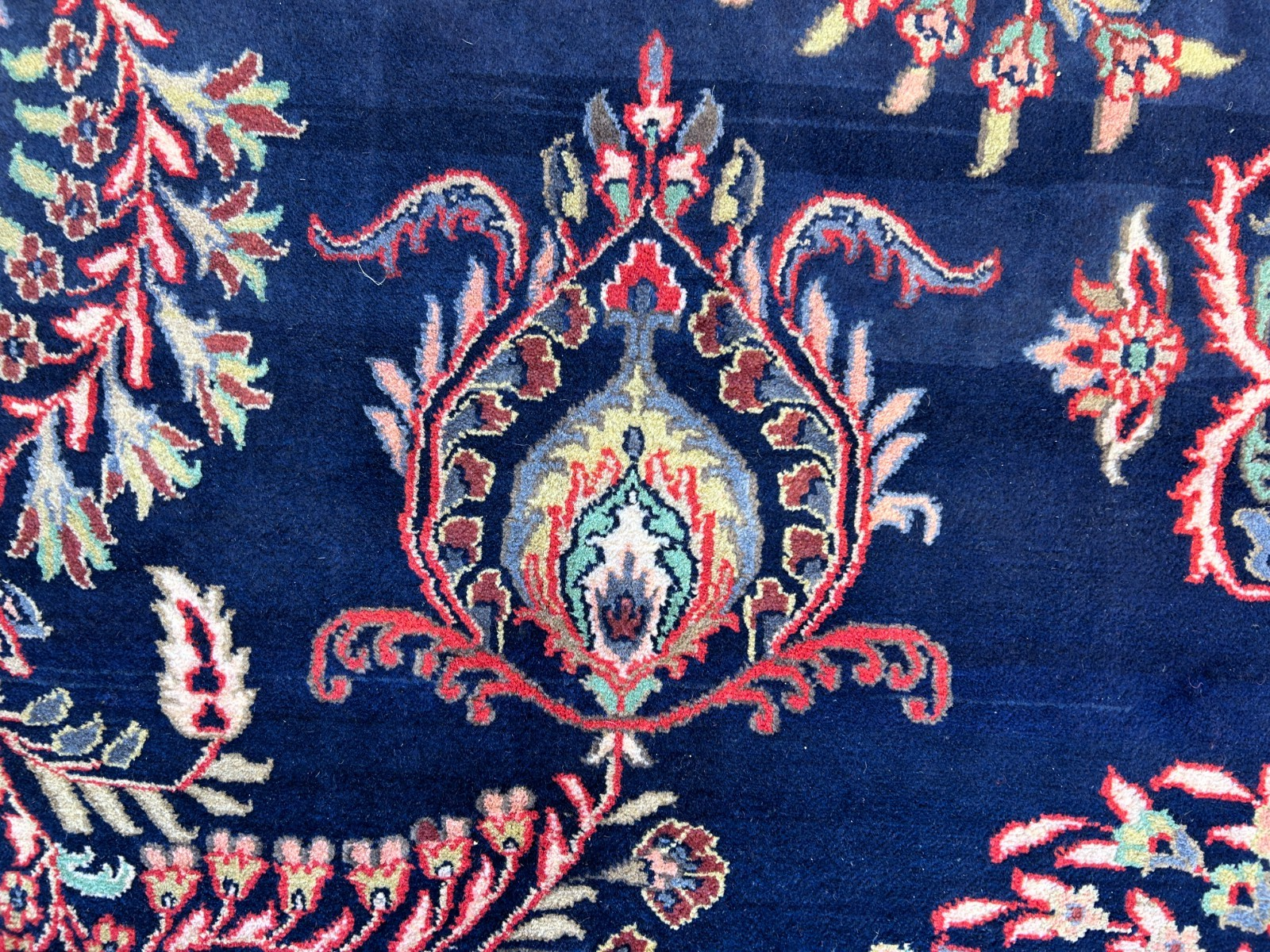 8'9"x12'1" Hand-Knotted 100% Wool Pile IndoSarouke Rug