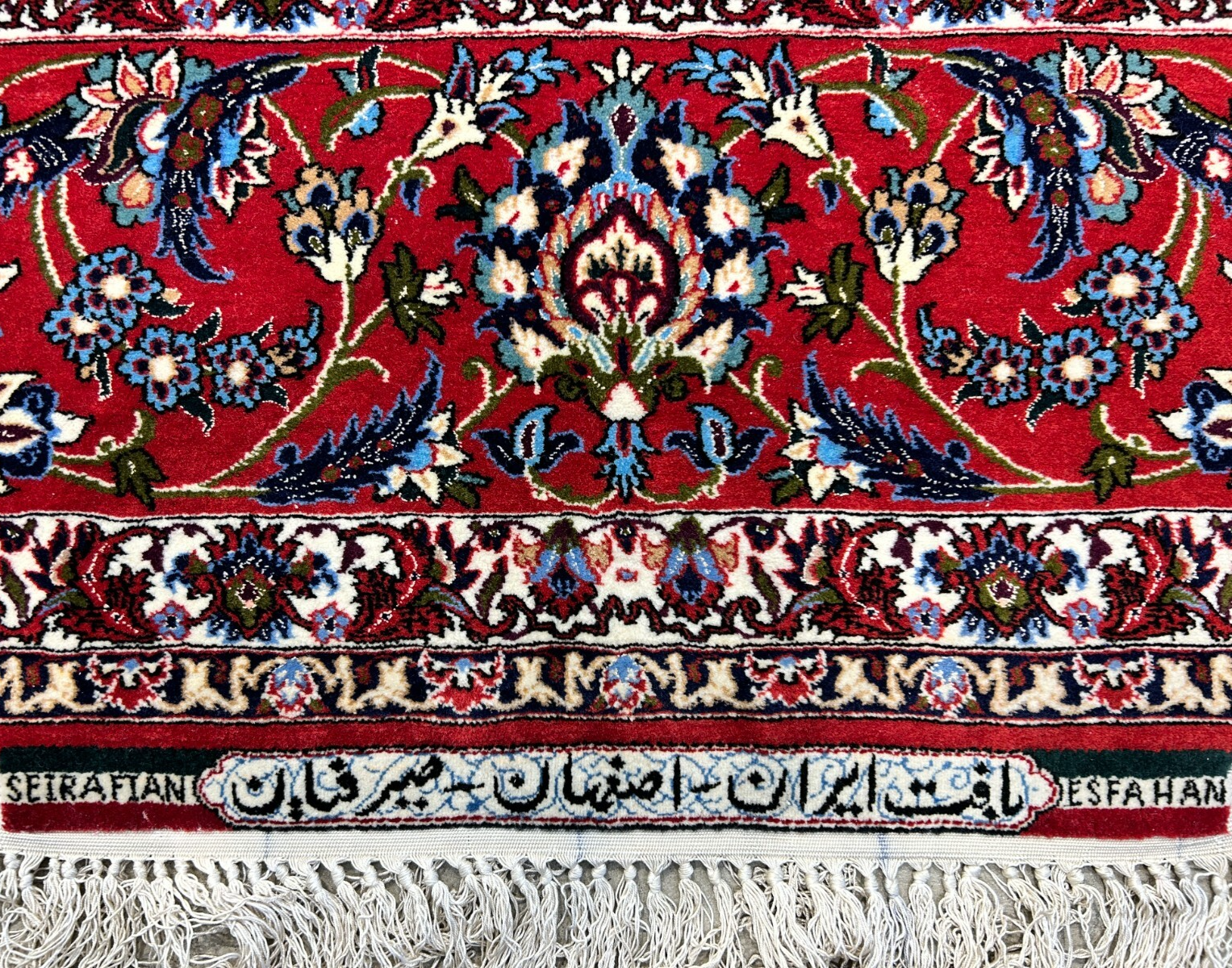 6'6"x10'2" Extra-Fine Hand-Knotted Wool & Silk  Isfahane Seirafian Rug - Signed
