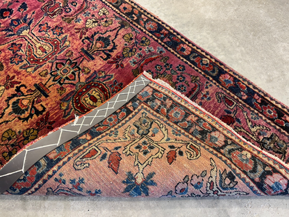 2'7"x4'10" Antique Hand-Knotted 100% Wool Pile Sarouke Area Rug - Carpet