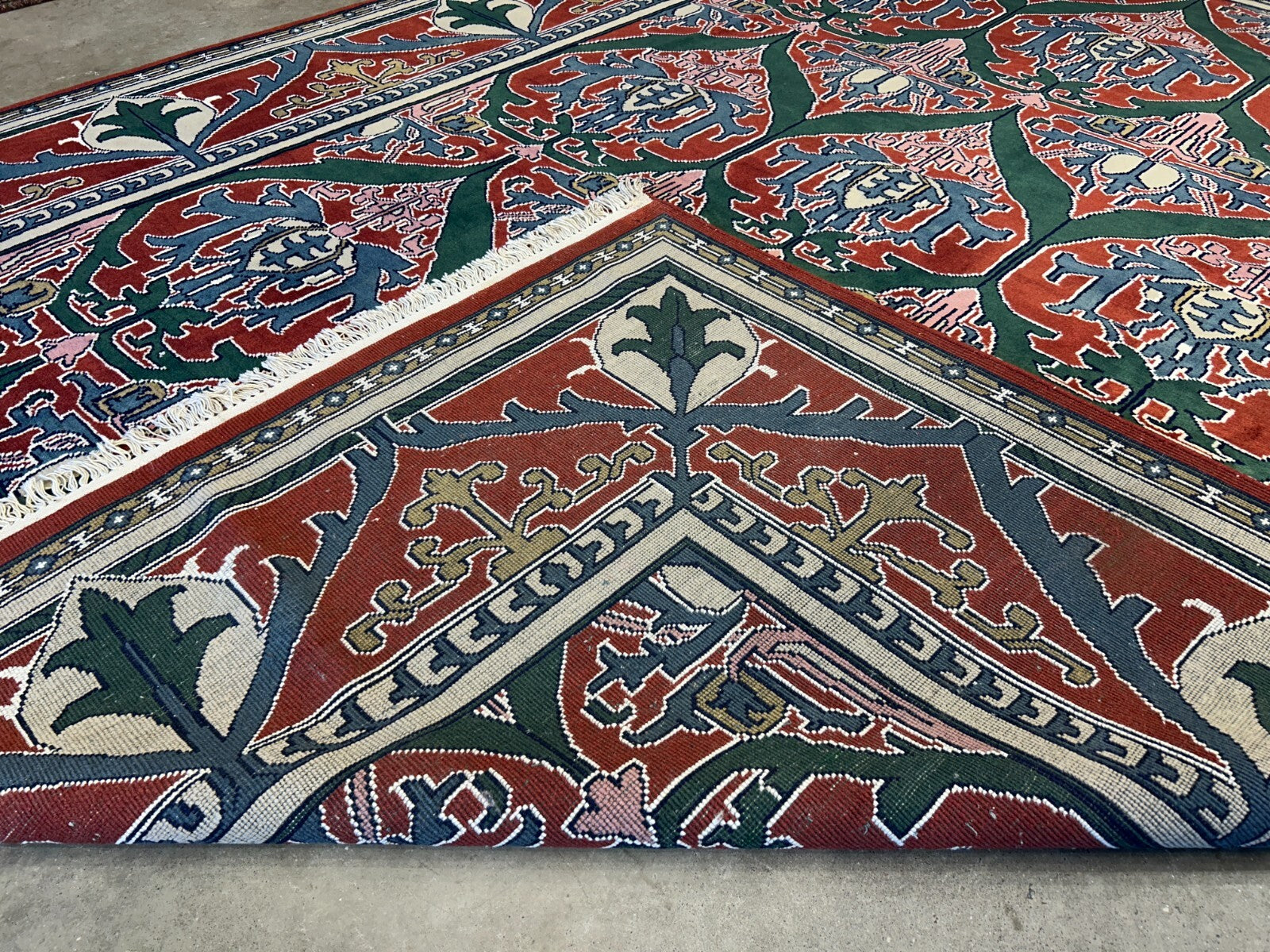 9'x12' Hand-Knotted 100%  Wool Pile All-Over Area Rug