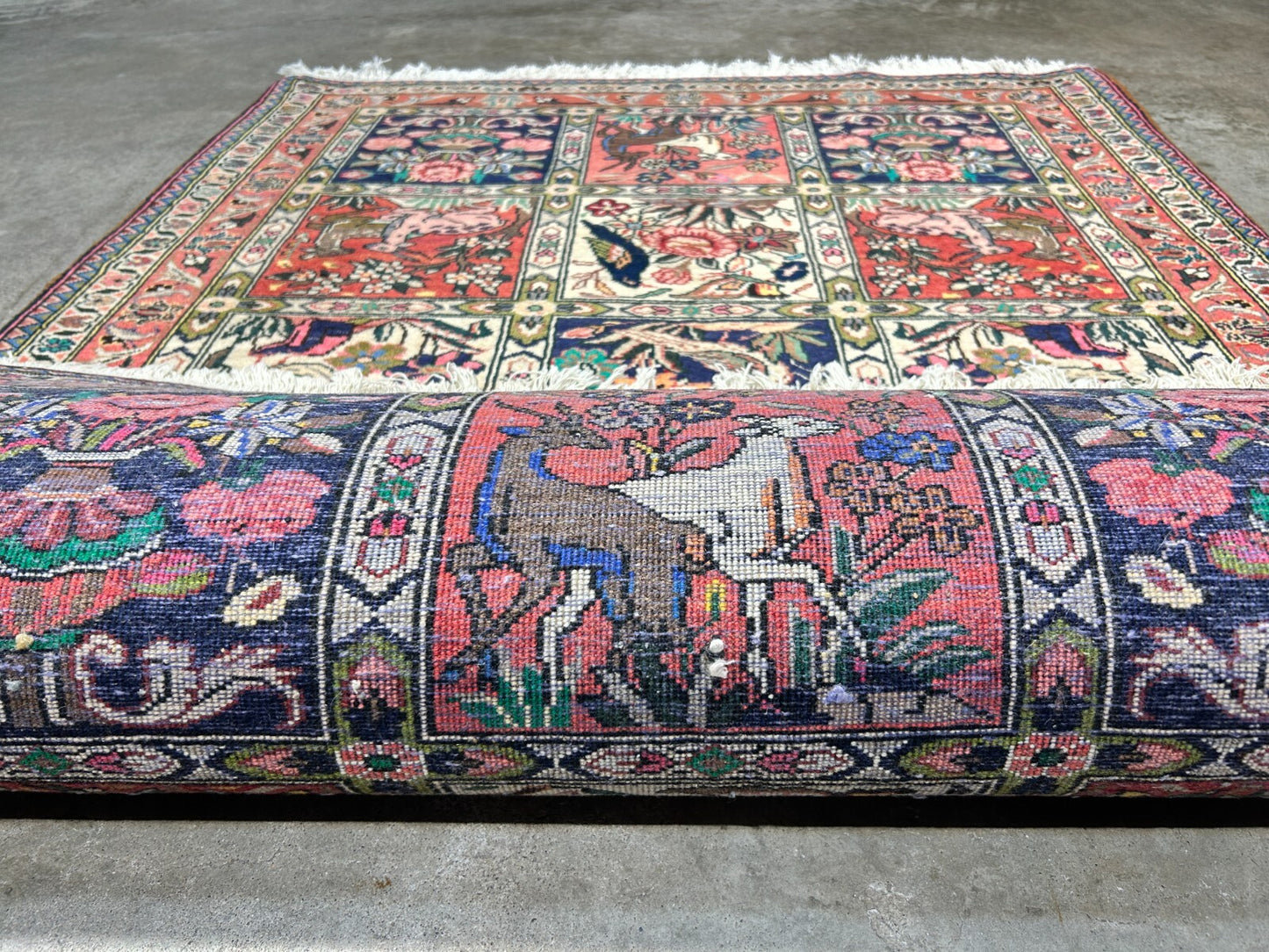 3'5"x4'10" Hand-Knotted 100% Lamb Wool Bakhtiarie Carpet - Area Rug