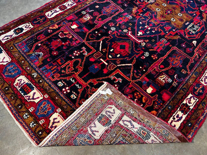 5'7" x 10'6" Hand-Knotted 100% Wool Pile Nahavande Area Rug - Carpet