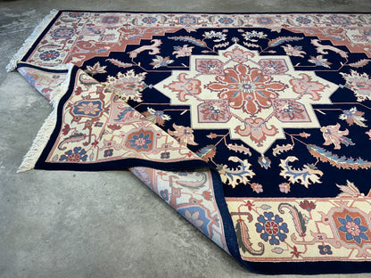 8'10"x11'11" Hand-Knotted 100% Wool Pile IndoHeriz Rug
