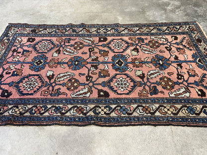 3’3”x6’ Antique Hand-Knotted 100% Wool Pile Hamadane Area Rug - Carpet