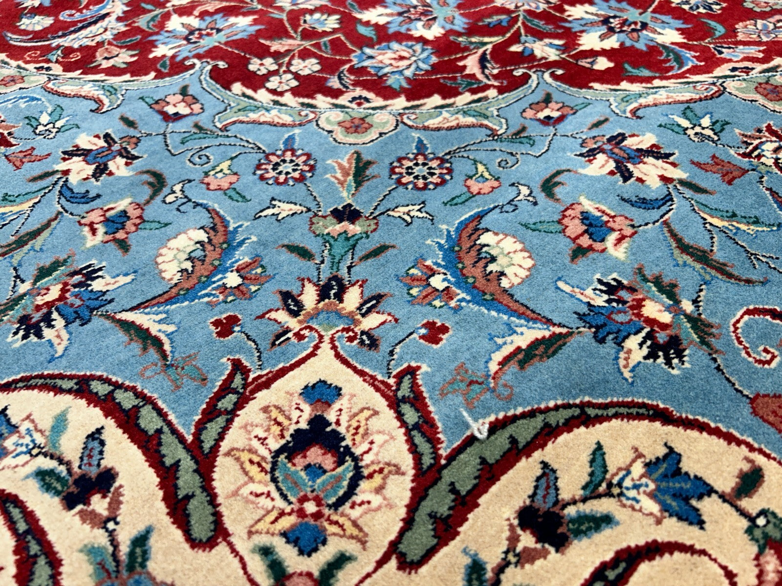 9'1" x 11'11" Very Fine Hand-Knotted 100% Wool Carpet - Tabrize Design Area Rug