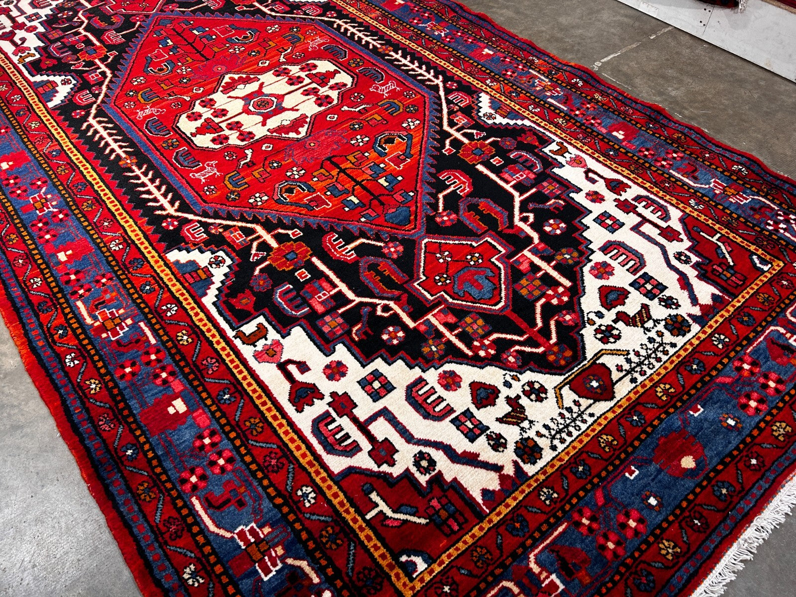 5'10" x 10'11" Hand-Knotted 100% Wool Pile Nahavande Area Rug