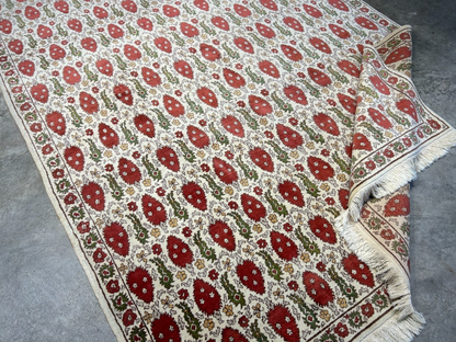 6'1"x9'2" Hand-Knotted 100% Wool Pile Turkish Carpet - Area Rug