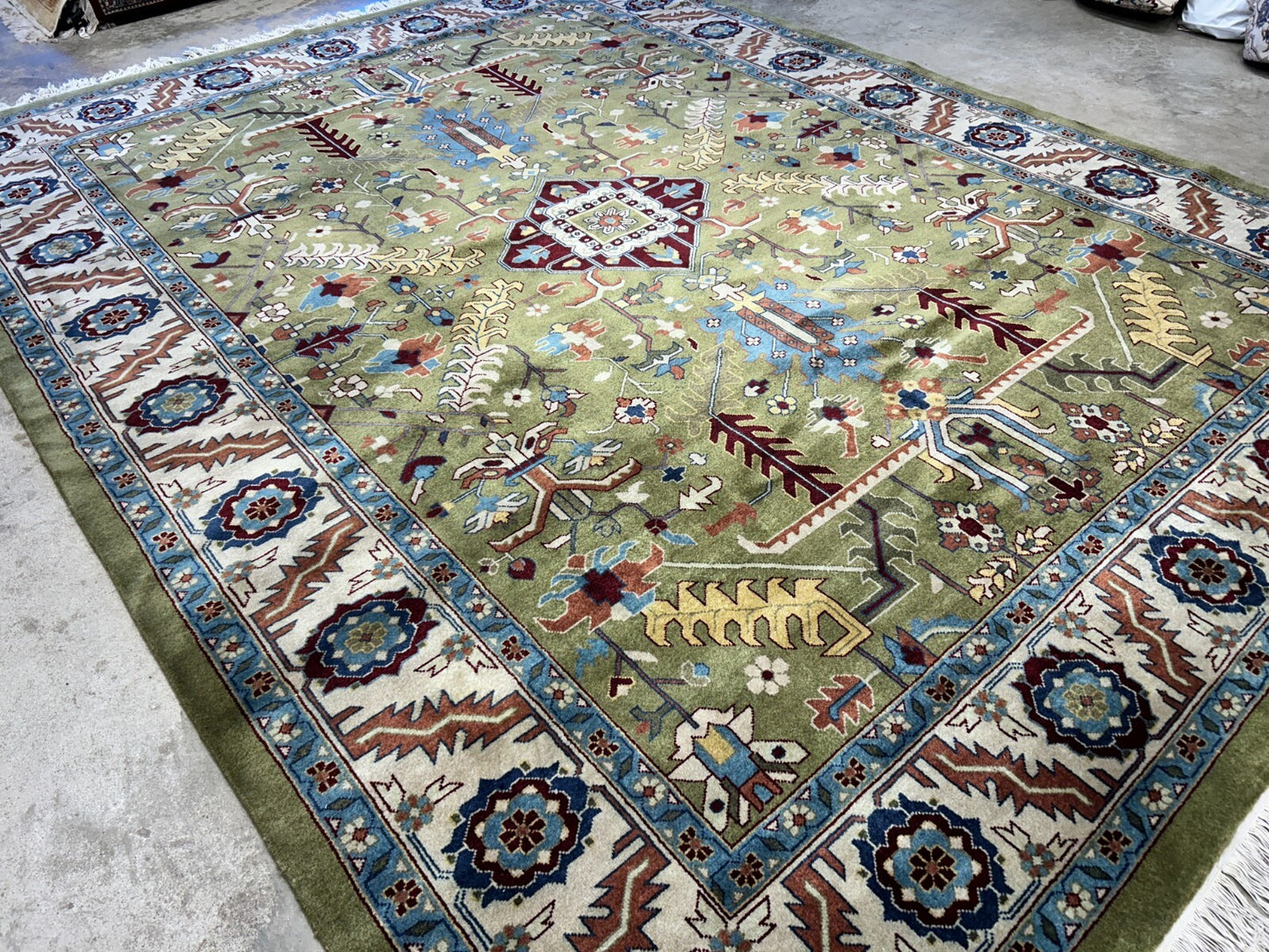 8'10"x11'8" Hand-Knotted 100% Wool Pile Oriental Rug